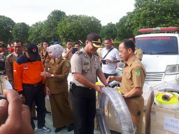 Polres Rohil Apel Siaga Kebakaran Hutan Bersama Instansi Terkait